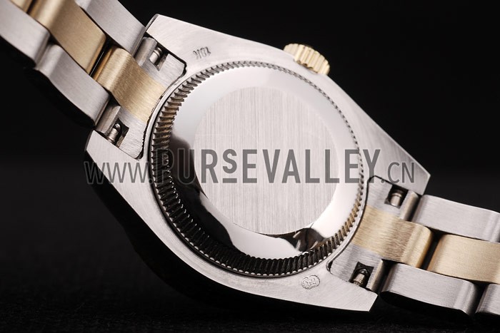 Rolex DateJust Brushed Stainless Steel Case White Dial Diamond Plated