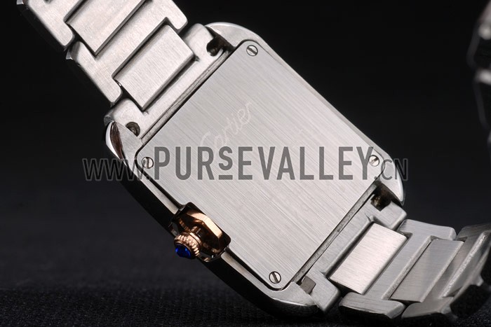 Cartier Tank Anglaise 36mm White Dial Stainless Steel Case Two Tone Bracelet