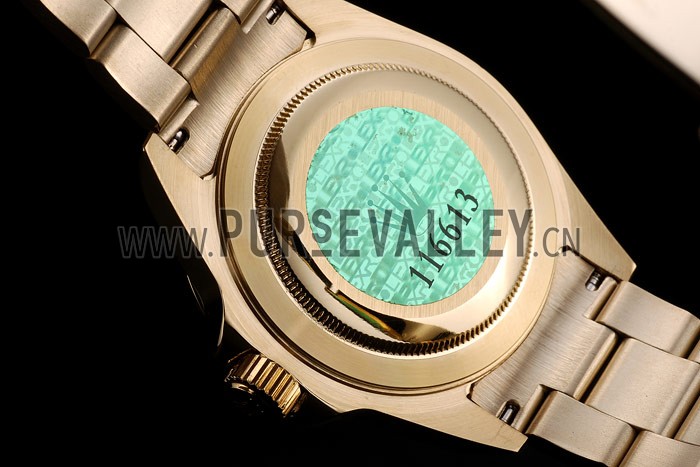 Rolex GMT Master II Gold Colored Ceramic Bezel Gold Dial Tachymeter