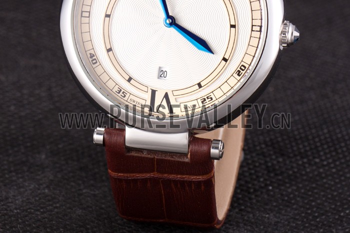 Cartier Ballon Bleu Brown Leather Strap 621448