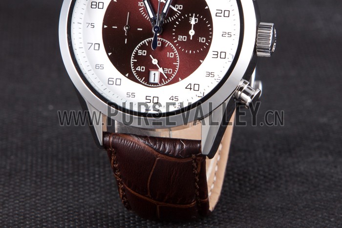 Tag Heuer Carrera Mikrograph Limited Edition Brown Leather Strap 7916