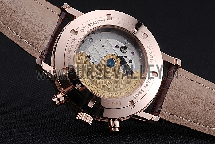 Vacheron Constantin Patrimony Traditionnelle Gold Case Brown Leather Strap 622303