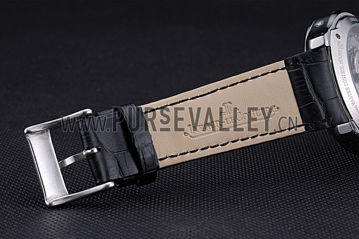 Jaeger LeCoultre Rendez-Vous Night And Day White Dial Black Leather Bracelet 622082