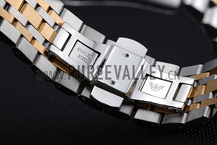 Emporio Armani Sportivo Chronograph Silver Dial Two Tone Stainless Steel Bracelet 622350