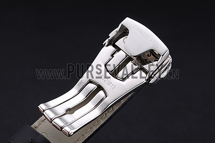 Omega Seamaster Planet Ocean GMT Black Dial Black Leather Band 622393