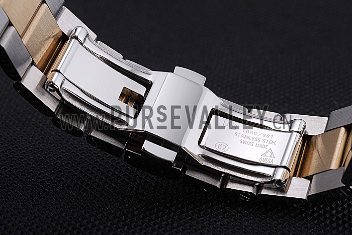 Omega Seamaster Planet Ocean GMT Black Dial Two Tone Band 622396