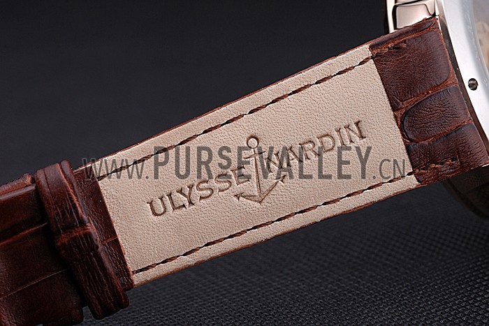 Ulysse Nardin Classico HMS Caesar Limited Edition White Dial Brown Leather Strap 622425