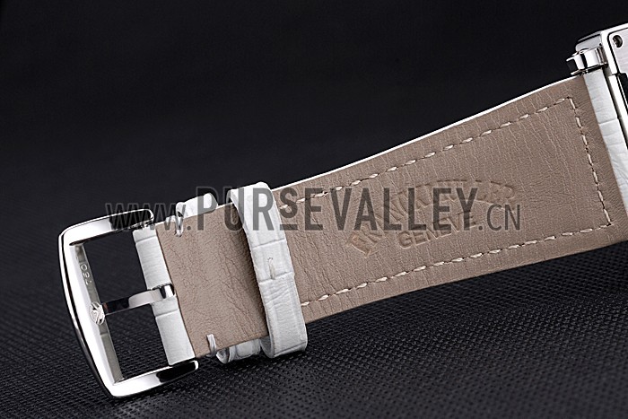 Franck Muller Master Square Color Dreams Diamonds Case White Leather Band 622356