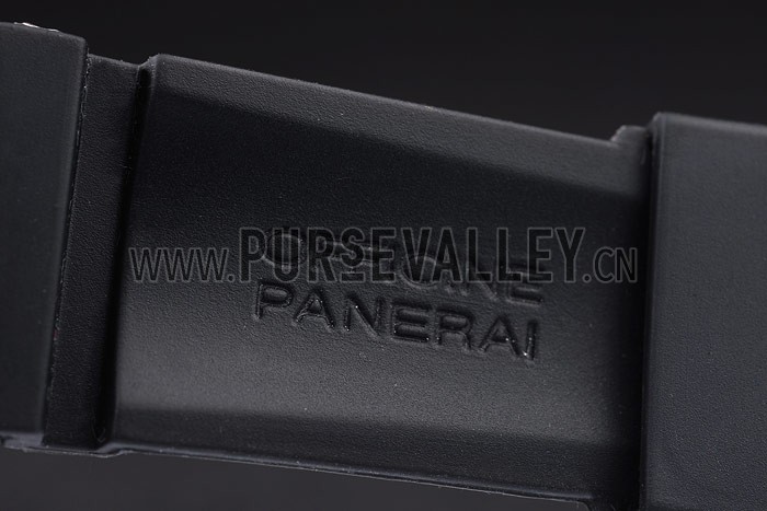 Panerai Luminor Brushed Stainless Steel Case Black Dial Black Rubber Strap 98166