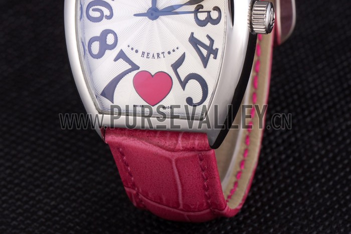 Franck Muller Heart Pink Leather Band 621586