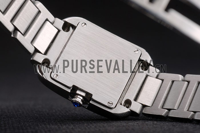 Cartier Tank Anglaise 23mm Silver Dial Stainless Steel Case And Bracelet
