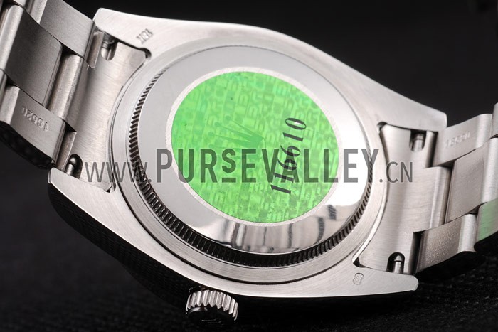 Rolex Datejust Polished Stainless Steel Orange Flowers Dial Diamond Plated