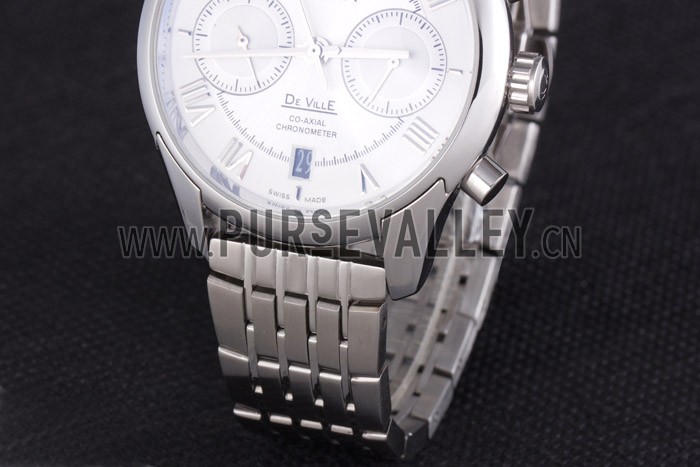 Omega DeVille Stainless Steel Links White Dial 621561
