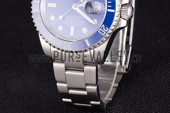 Rolex Submariner Stainless Steel Link Bracelet Blue Dial 621687