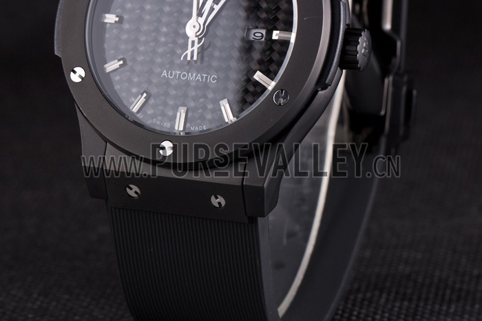 Hublot Big Bang Black Rubber Strap Black Checkered Dial 80193