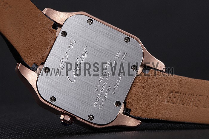 Cartier Santos 100 Polished Rose Gold Bezel 621920