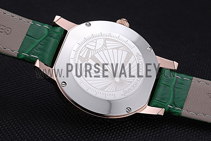 Jaeger LeCoultre Rendez-Vous White Dial Green Leather Strap 622085