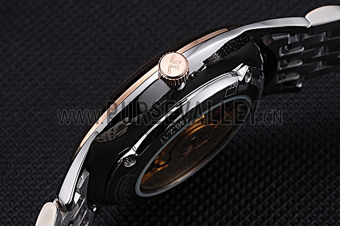 Jaeger LeCoultre Master Brown Dial Rose Gold Bezel Two Tone Band 622091