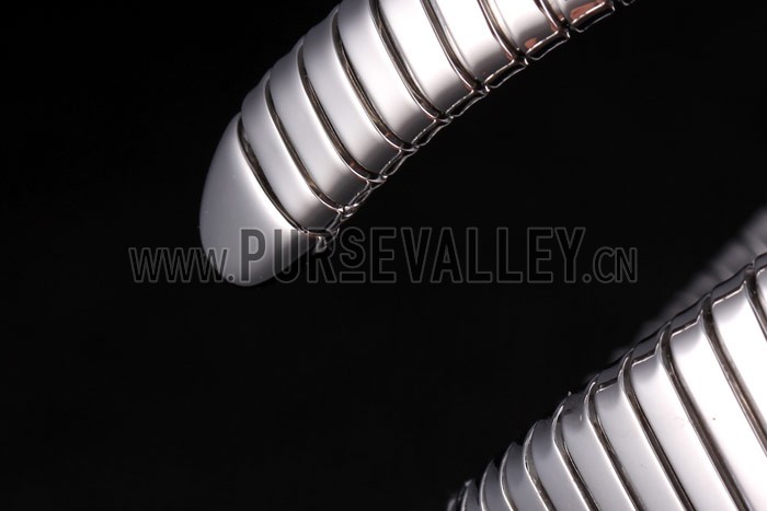 Bvlgari Serpenti 23mm Black Dial Stainless Steel Case With Diamonds Steel Bracelet