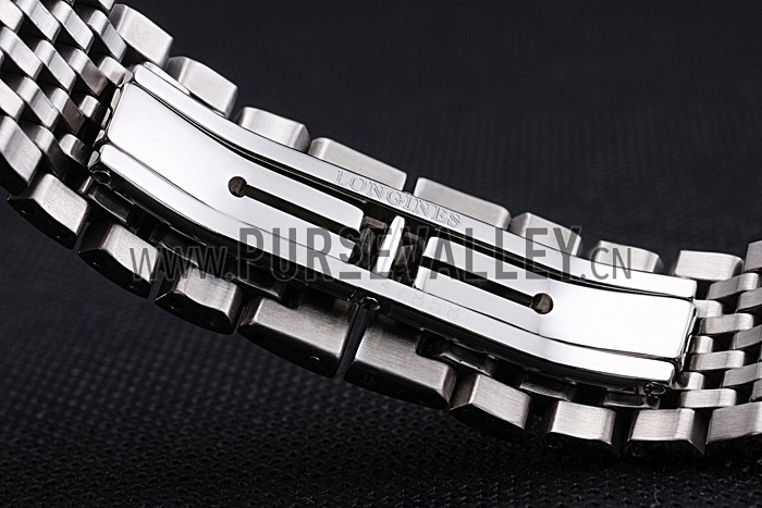 Longines La Grande Classique Stainless Steel Black Dial Diamond Bezel Homme 622107