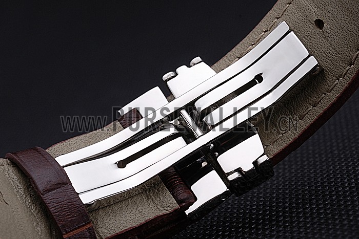 Mido Multifort Cronograph All White & Black Dial Brown Leather Strap 622183