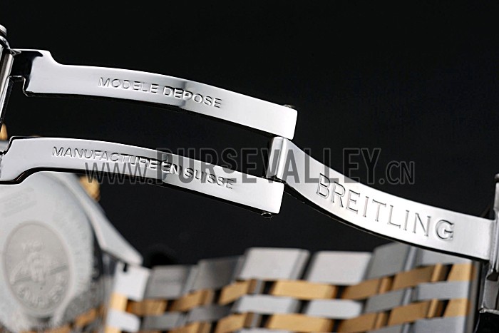 Breitling Chronomat Black Dial Stainless Steel And Gold Bracelet 622429