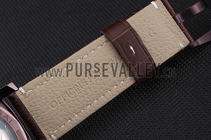 Panerai Luminor Brown Leather Strap Black Dial 80163