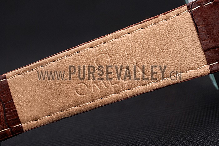 Omega Seamaster Aqua Terra Chronograph Ivory Dial Brown Leather Bracelet 622529