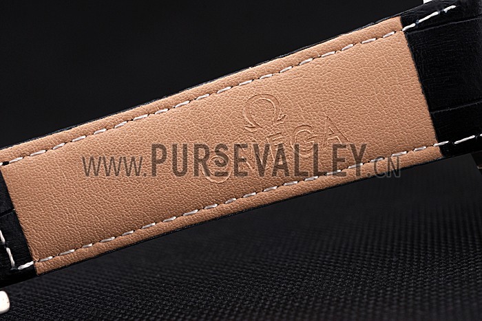 Omega Seamaster Aqua Terra Chrono GMT Blue Dial Black Leather Bracelet 622535