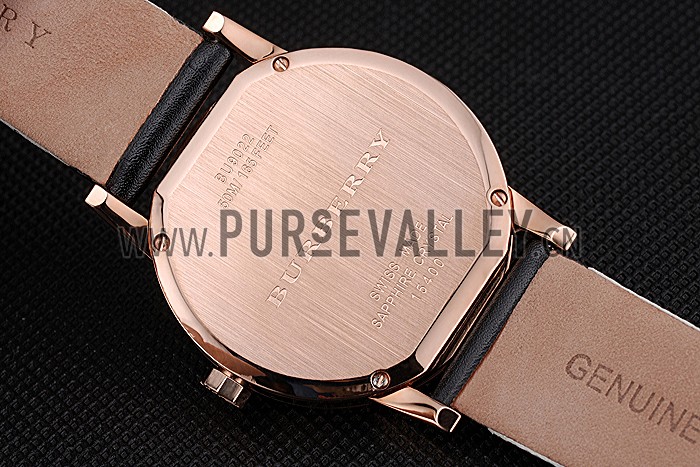 Burberry The City Classic Silver Dial Black Bracelet 622565