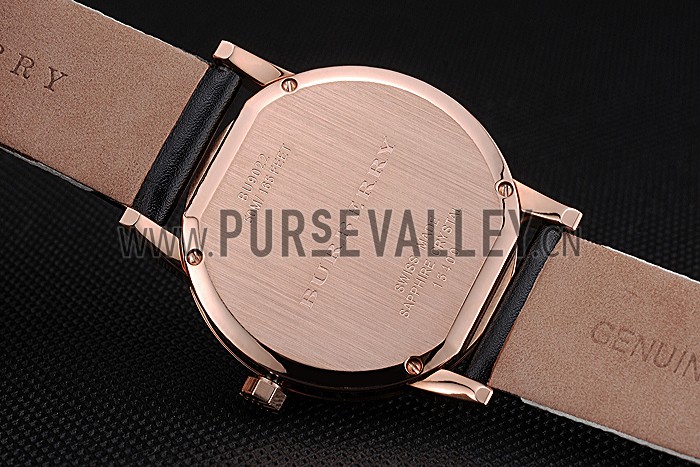 Burberry The City Classic Diamonds Case Black Dial Black Bracelet 622569