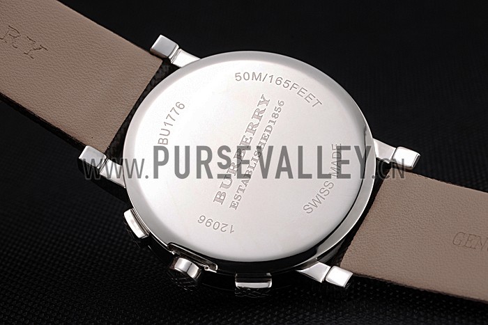 Burberry The City Classic Chronograph Brown Dial Smoked Trench Bracelet 622571