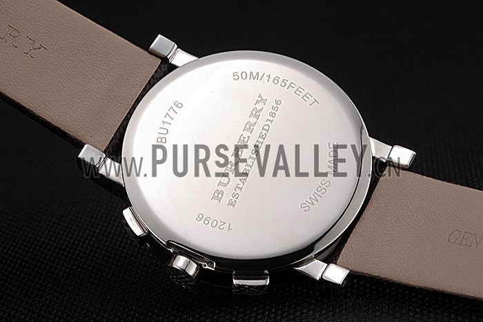 Burberry The City Classic Chronograph Silver Dial Smoked Trench Bracelet 622572