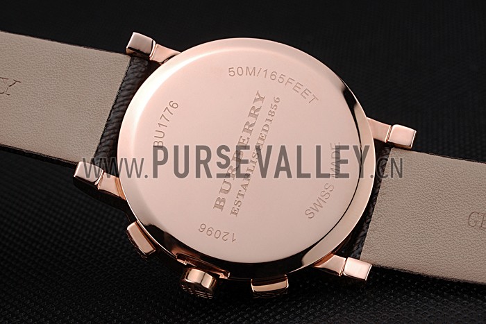 Burberry The City Classic Chronograph Black Dial Smoked Trench Bracelet 622573