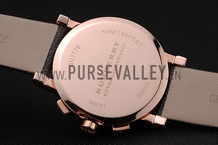 Burberry The City Classic Chronograph Silver Dial Smoked Trench Bracelet 622574