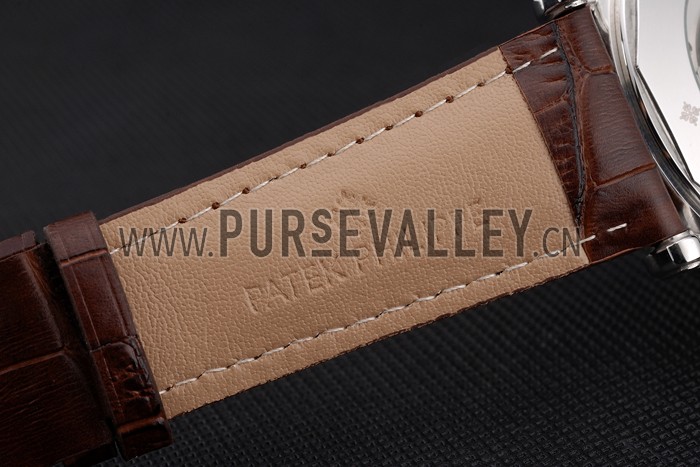 Patek Philippe Grand Complications Stainless Steel Case White Dial Brown Leather Bracelet 622260