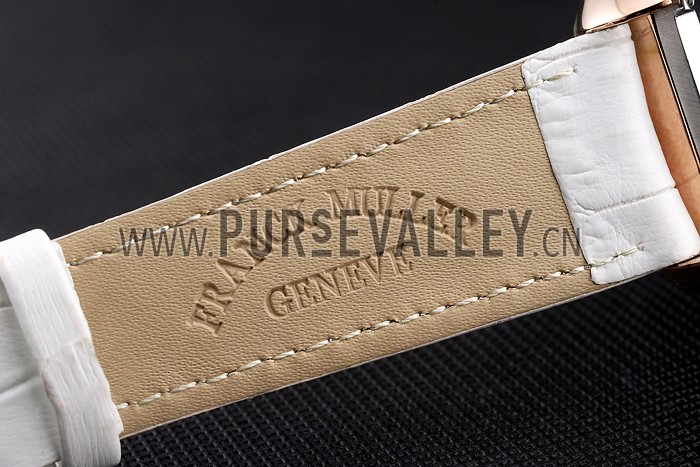 Franck Muller Casablanca White Croco Leather Strap White Dial 80283