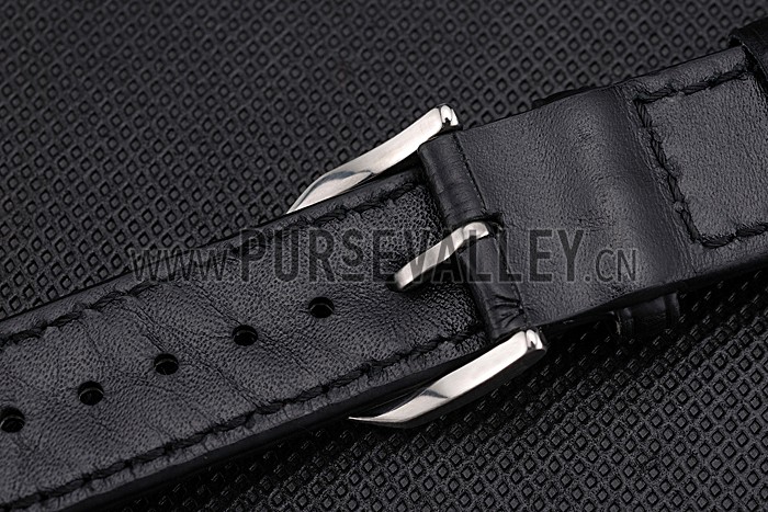 IWC Black Leather Bracelet 622606