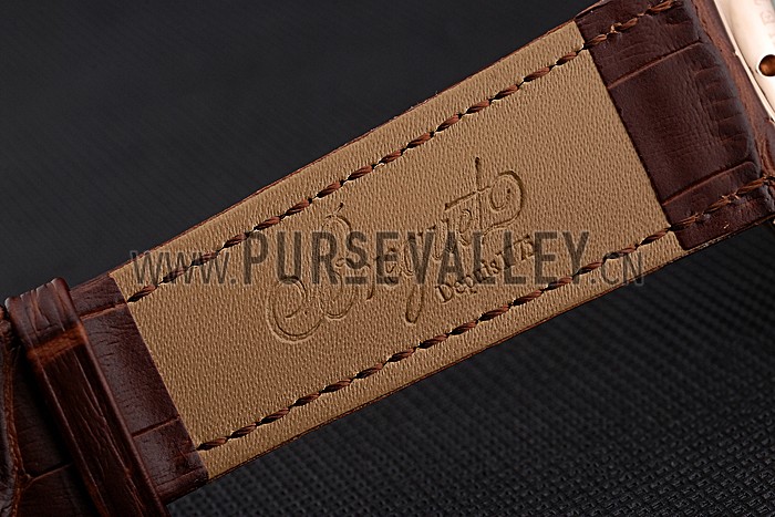 Breguet Duo Tourbillon Gold Case Beige Dial Brown Leather Bracelet 622625