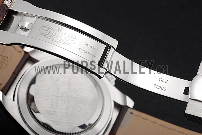 Rolex Cosmograph Daytona Stainless Steel Case White Dial Brown Leather Bracelet 622631