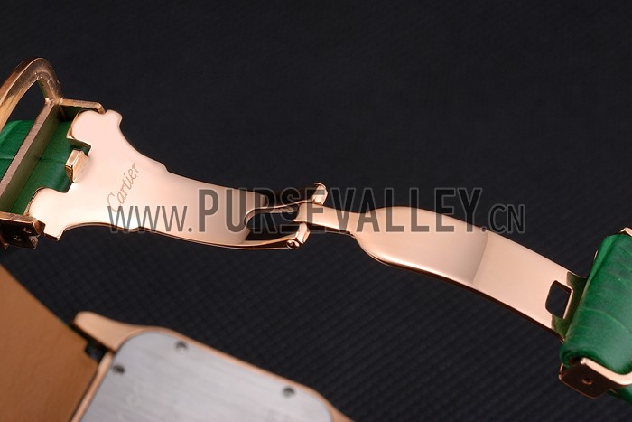 Cartier Santos 100 Diamond Rose Gold Bezel 621933