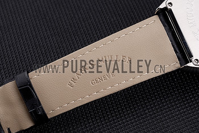 Franck Muller Casablanca Black Croco Leather Strap Tourbillon 80282