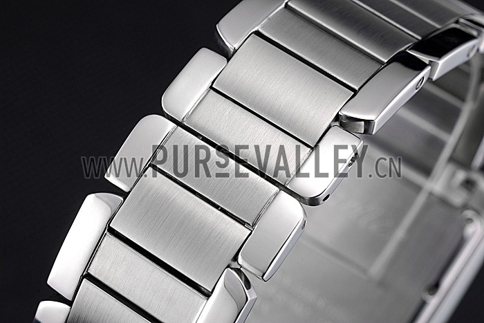 Cartier Tank MC White Dial Stainless Steel Case And Bracelet 622697