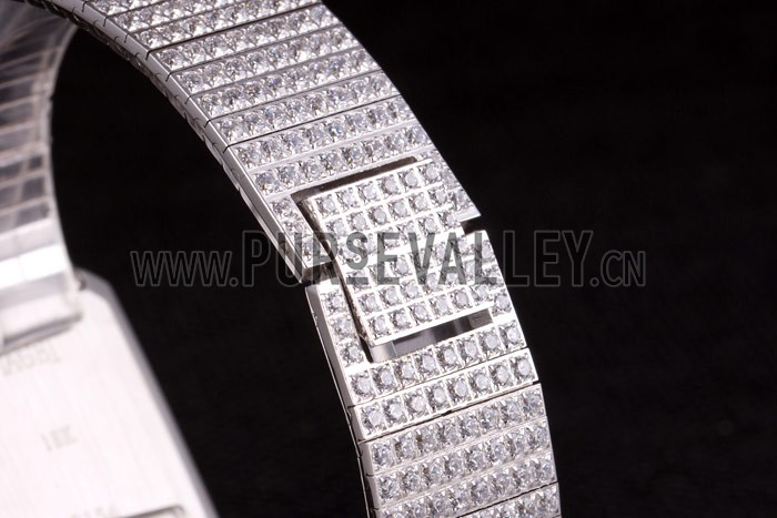 Piaget Swiss Limelight Diamonds Encrusted Stainless Steel Watch 80295