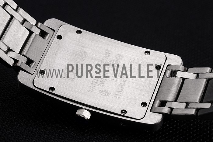 Cartier Tank Americaine 21mm White Dial Stainless Steel Case And Bracelet