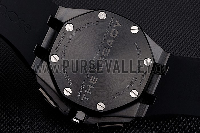 Swiss Audemars Piguet Royal Oak Offshore Chronograph White Dial Black Steel Case Black Rubber Strap 622862