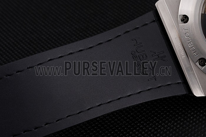 Swiss Hublot Big Bang Limited Edition Formula 1 Black Skeletonised Dial Steel Case Black Leather Strap 622883