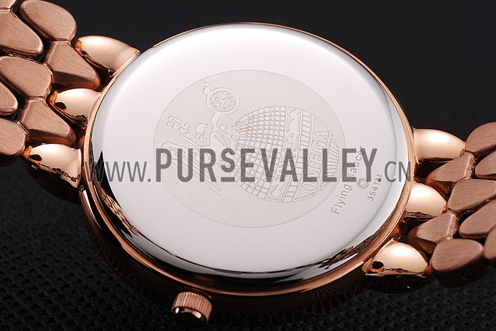 Omega De Ville Prestige White Dial With Diamonds Rose Gold Case And Bracelet