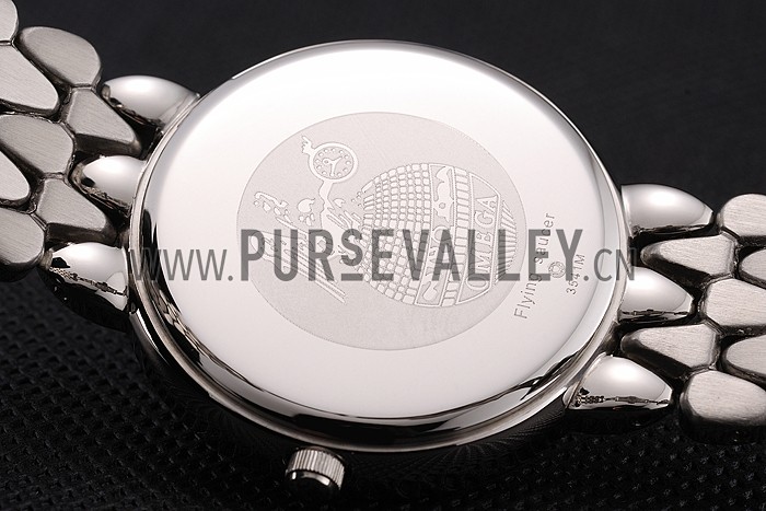 Omega De Ville Prestige White Dial With Diamonds Stainless Steel Case And Bracelet