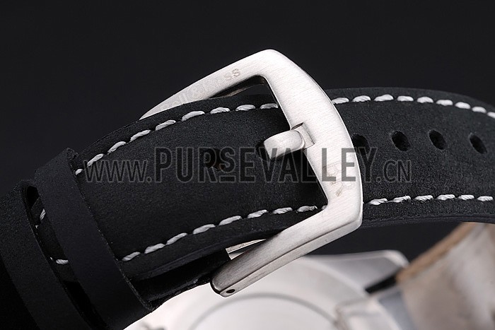 Bell and Ross BR126 Flyback Black Dial Silver Case Black Suede Leather Strap